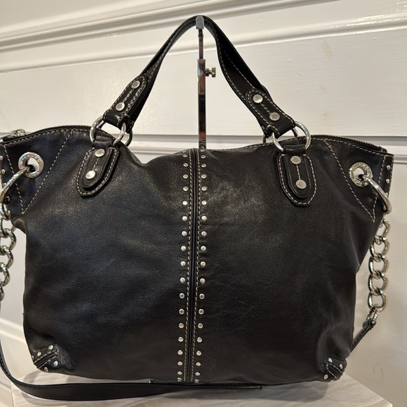 Michael Kors Vintage Uptown Astor Leather Studded Satchel EUC - Picture 8 of 17